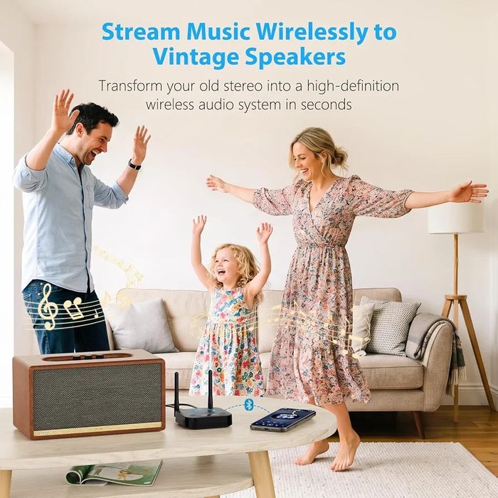 1Mii B06Pro Long Range Bluetooth Receiver, HiFi Wireless Audio Adapter