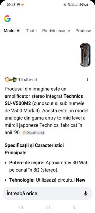 Amplificator statie technics SU-V500,MK2