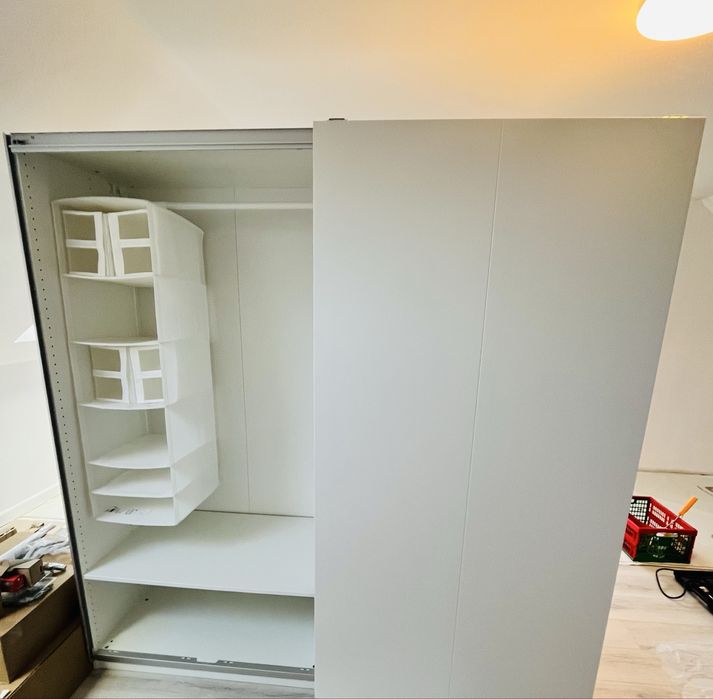 Dulap, alb/alb, 200x66x201 cm