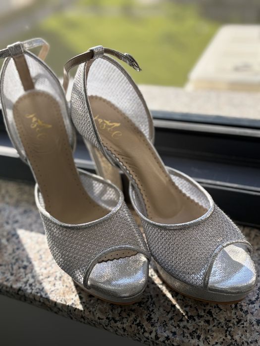 Sandale cu platforma, toc 13 cm, masura 37