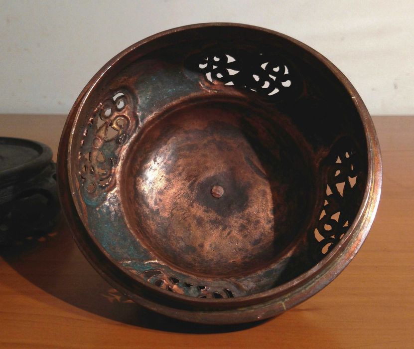 Vas asiatic imperial |bronz si email cloisonné| piesa veche si rara