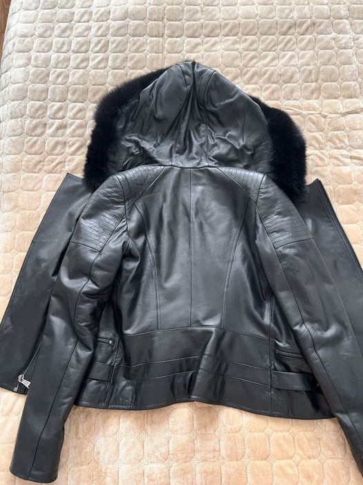 Куртка кожаная короткая