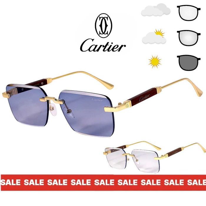 Cartier THE I  2027 Унисекс слънчеви очила фотохромни затъмняващи се стъкла до 40% при слънце