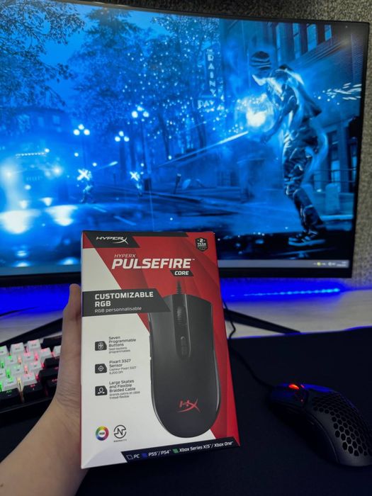 Hyperx Pulsefire core НОВАЯ ИГРОВАЯ МЫШКА