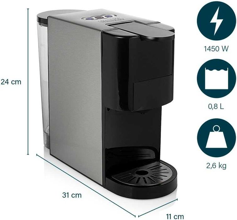 Кафемашина Princess капсули 4в1,долче густо,неспресо,падове,мляно кафе