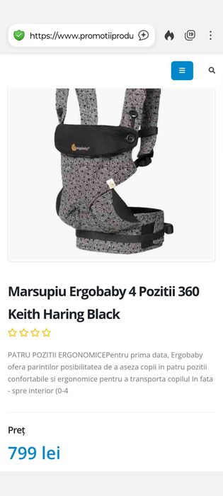 Marsupiu Ergobaby Keith Haring