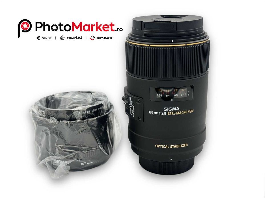 SIGMA 105mm f2.8 ex dg macro os -  NOU - factura + Garantie!