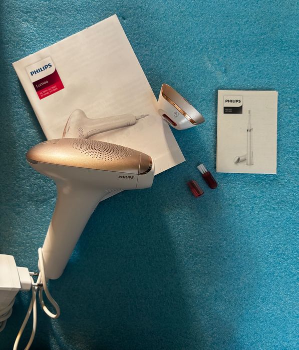 Фотоепилатор IPL Philips Lumea Advanced BRI920/00, + тример, Бял/Розов