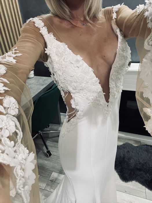 Rochie de mireasa 2 in 1, nou-nouta, XS-S