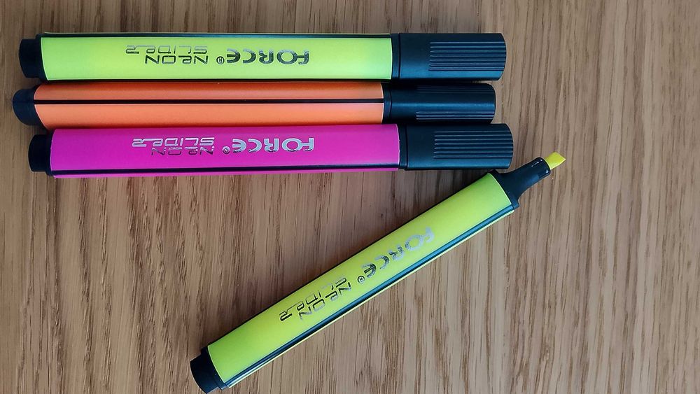 Флуроесцентни маркери NEON Force -30 броя - 10лв.  50 броя 17лв