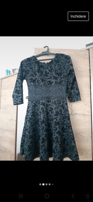 Rochie neagra cu fluturi