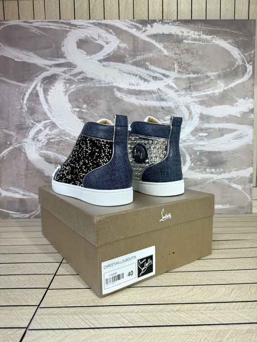 Christian Louboutin High White Blue
