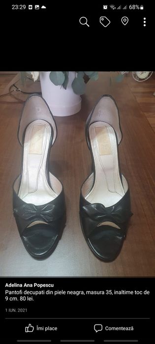 Pantofi tip sanda, piele, masura 35, 45 ron