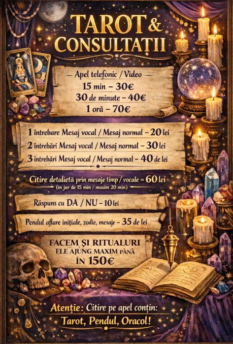Citiri experimentate tarot/ritualuri/dezlegari