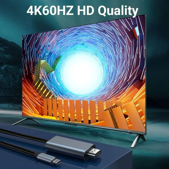 Кабель USB-C к HDTV (hdmi)- интерфейс 3.1 к HDTV 2.0, 4K/60Hz