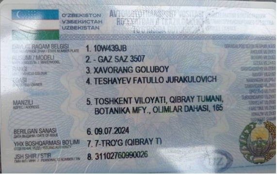 GAZ-SAZ 3507 sotiladi.