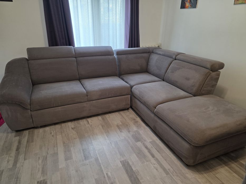 Coltar extensibil + fotoliu gri