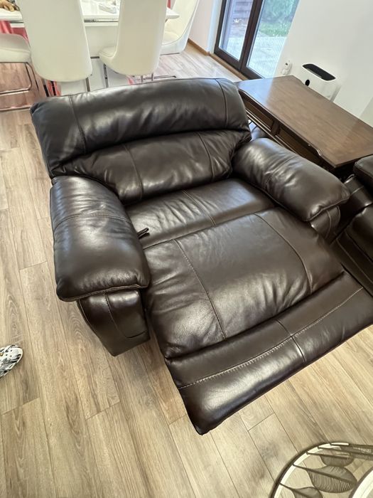 Set canapele de lux din piele naturală – stare excelentă