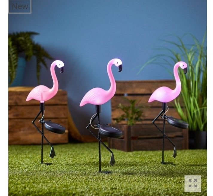 Фламинго соларна декоративна лампа