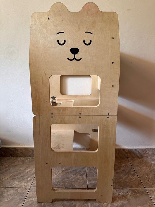 Дървена Монтесори кула 3-в-1