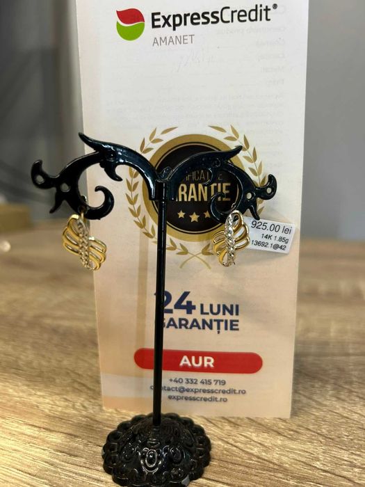 Cercei Aur 14K 1.85g (AG42 B.13692) GARANTIE 24 LUNI