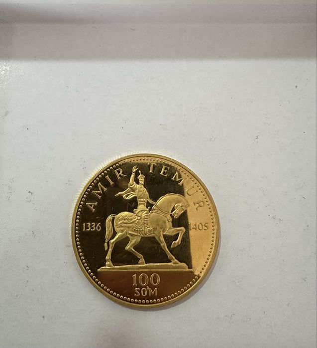 Tilla tanga 100 so‘m (1997) PROOF – Amir Temur kolleksiya