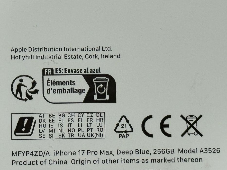 iPhone 17 Pro Max Deep Blue 256GB