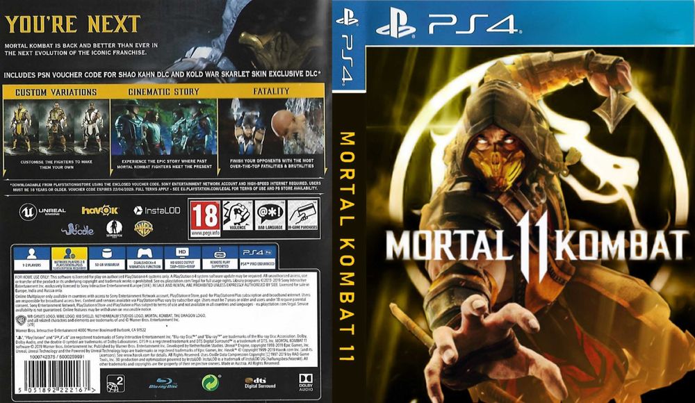 Mortal Kombat 11 Ultimate Edition Игра, Playstation ,PS4 , PS5 , нова