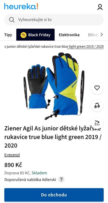 Mănuși de schi bike Ziener Agil As albastru intens verde deschis nr. 7