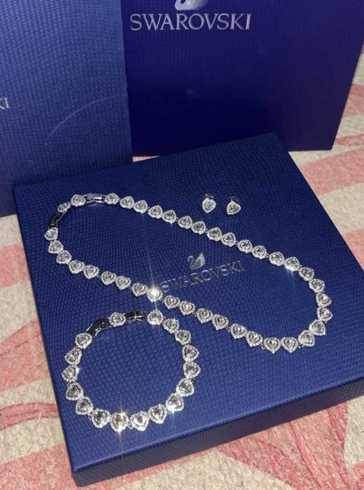 Set Swarovski Angelic Argintiu - Colier/Bratara/Cercei