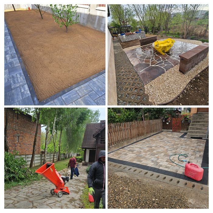 Amenajari gradini gazon rulou insamantare scarificat suprainsamantare irigatii drenaj pavaj intretinere