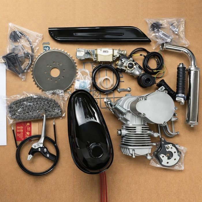 Kit complet motor bicicletă 80cc 2 timpi