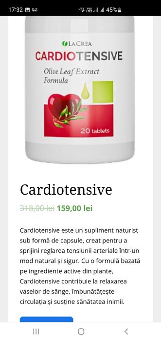 Supliment Naturist CardioTensive , sigilat