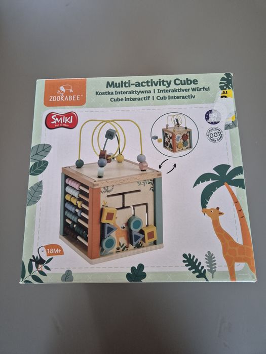 Cub educativ - jucarie din lemn