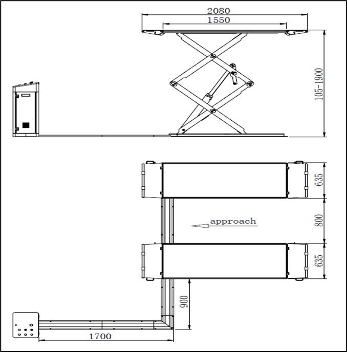 Автоподьемник ножничного типа
