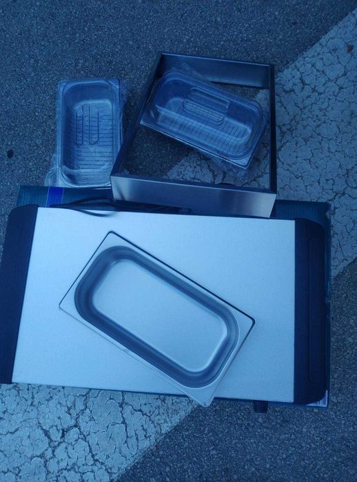 Уред за затоплянe на храна бен мари топла витрина 400 W 3 гастронорми