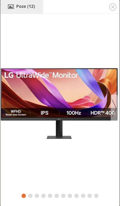MDM vinde: Monitor IPS Led LG 34” 34U511A-B la Cutie