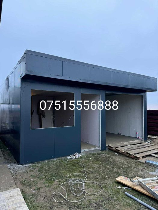 Casa Modulara si Garaje Auto pe structura metalica si panou sandwich