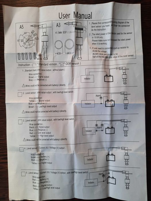 Sonda nivel combustibil