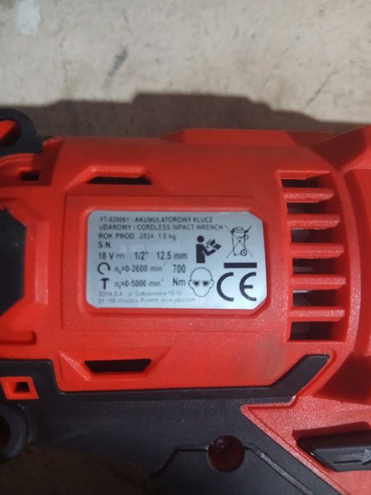 Vand pistol impact yato 700nm , garantie