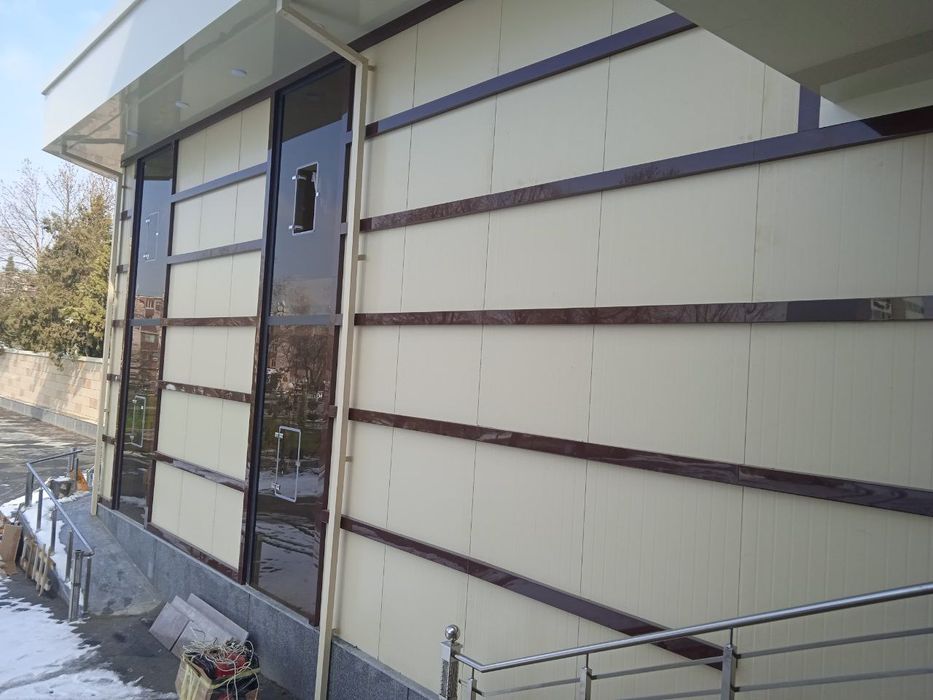 Сендвич панель ишларини киламиз металла конструкция си билан