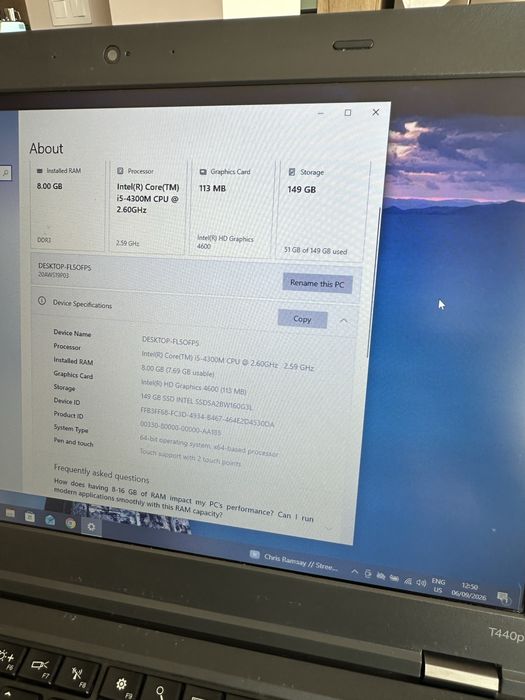 Лаптоп Lenovo Thinkpad T440p