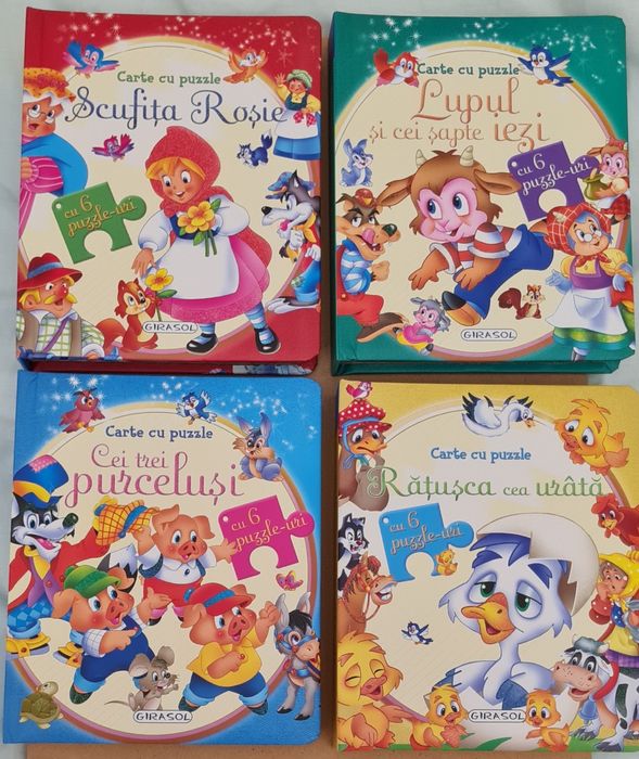 Carti cu puzle de la Girasol - 4 variante - 3 ani+