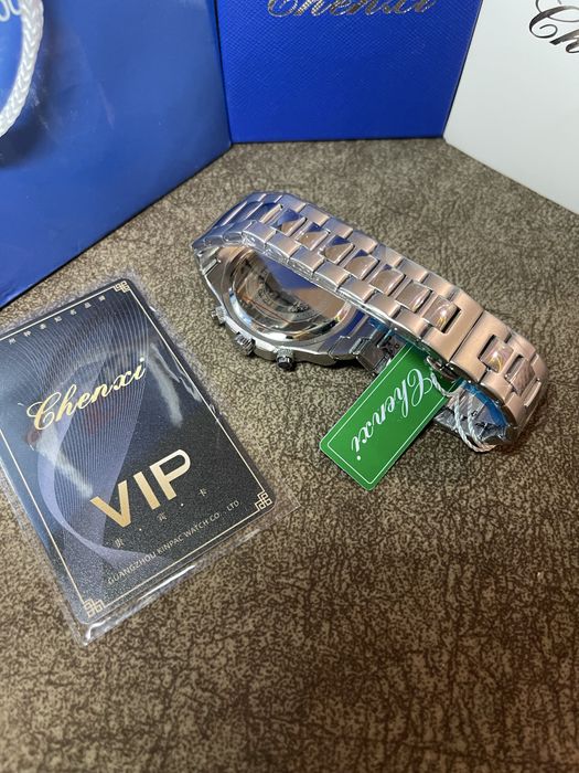 Chenxi Mattblack & Silver Chronograph Оригинал Комплект