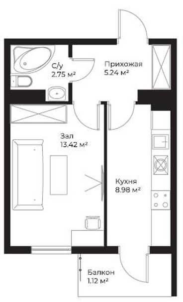 Продается новостройка 1/5/16 ЖК Assalom Sohil (Golden House)