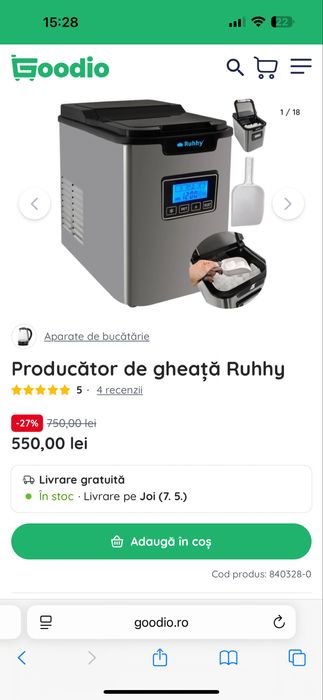 Masina de gheata Ruhhy