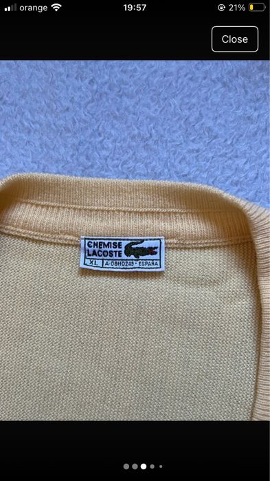 Pullover Cardigan Lacoste Lemon