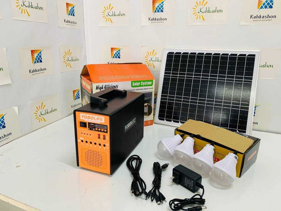 Bepul 'svet" Mini stansiya arzon varianti. quyosh panel komplekt