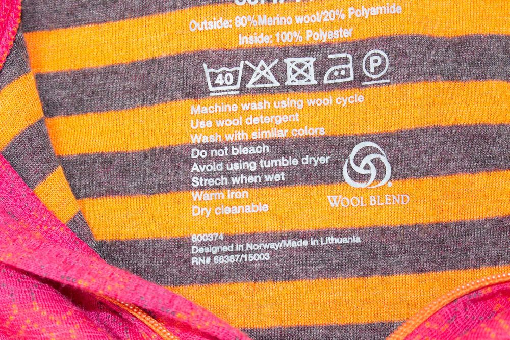 Ulvang дамска блуза с цип висока яка термо бельо мериносна вълна XS