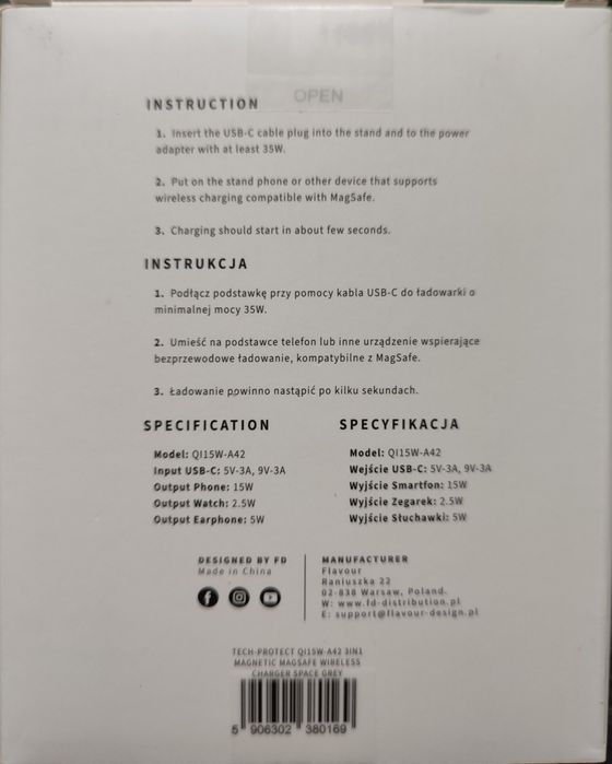 Încărcător Wireless 3 în 1 Qi Fast Charge 15W magsafe